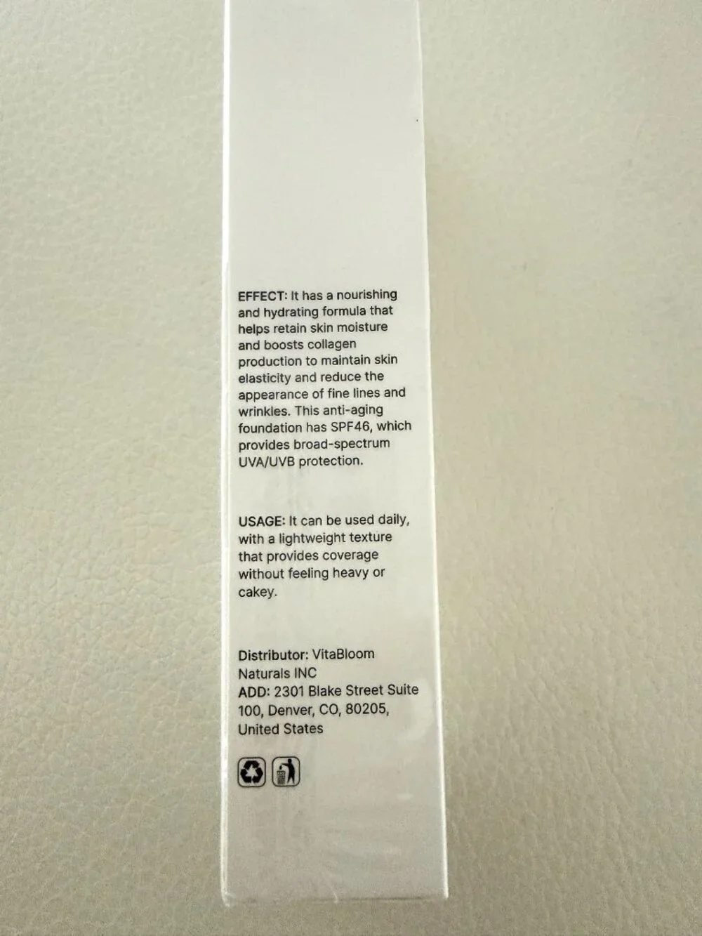 EVONEX UNIVERSAL ANTI-AGING FOUNDATION SPF 46 COVER PEJUVENATE GLOW 1.7 FL OZ